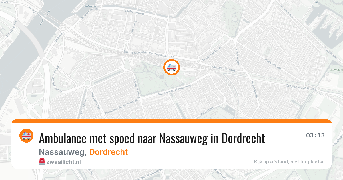 Ambulance met spoed naar Nassauweg in Dordrecht — 20 jan 2026