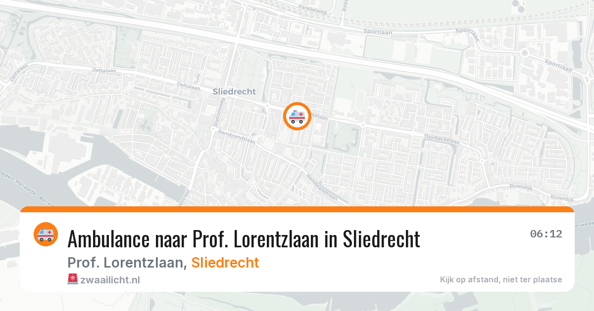 Ambulance naar Prof. Lorentzlaan in Sliedrecht — 9 mei 2026