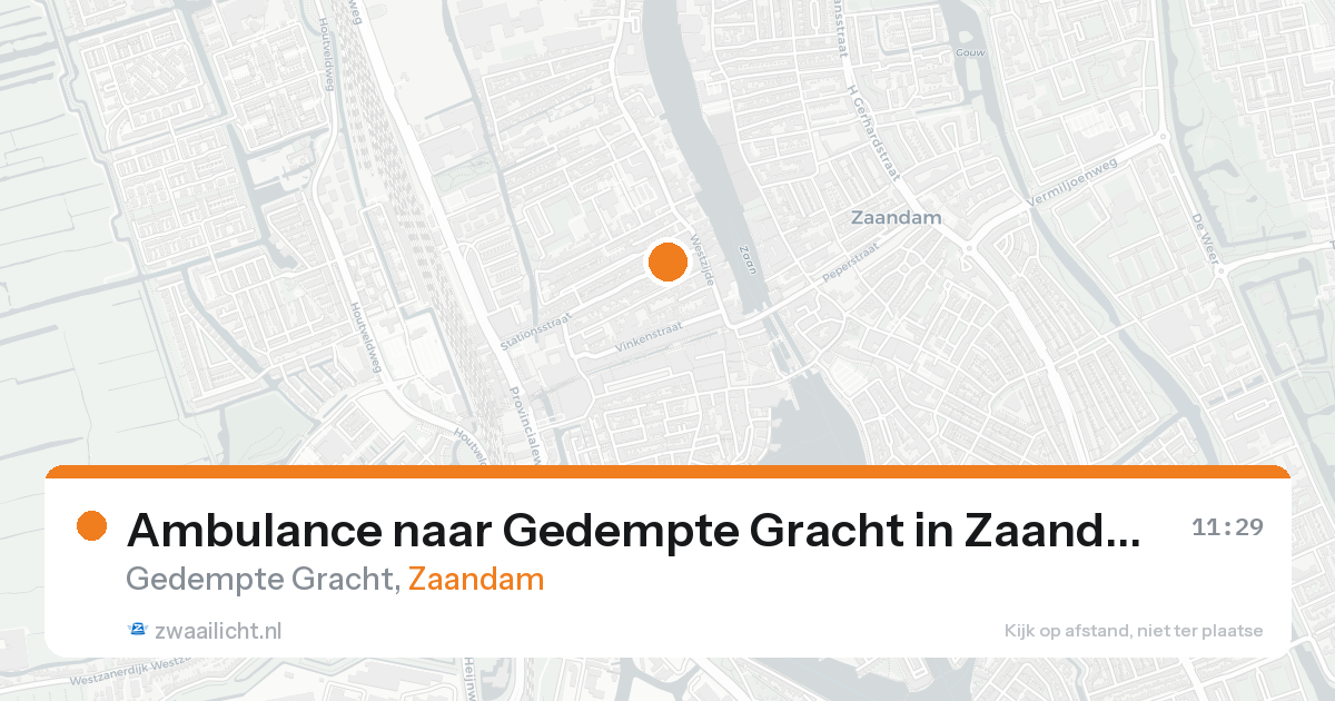 Ambulance naar Gedempte Gracht in Zaandam — 18 aug 2026