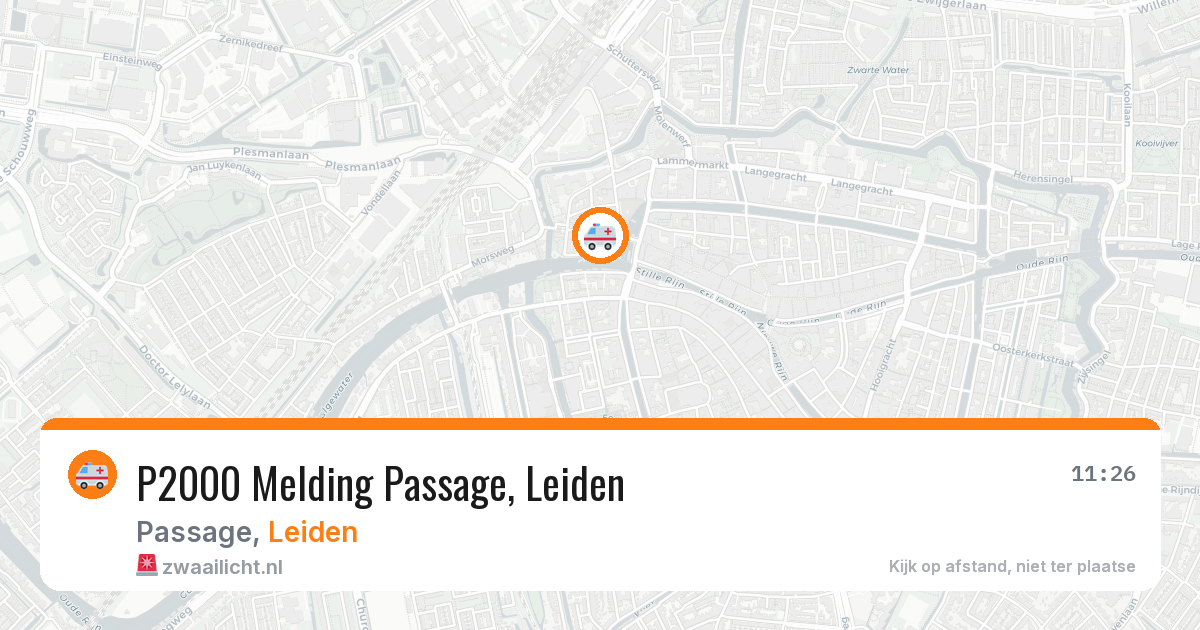 P2000 Melding Passage, Leiden — 6 apr 2026