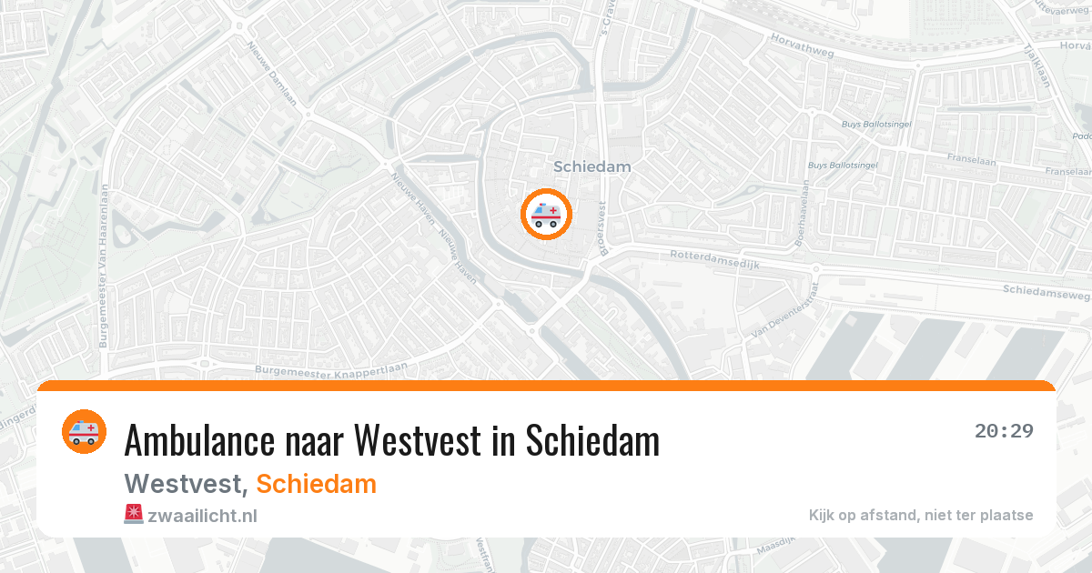 Ambulance naar Westvest in Schiedam — 21 apr 2026