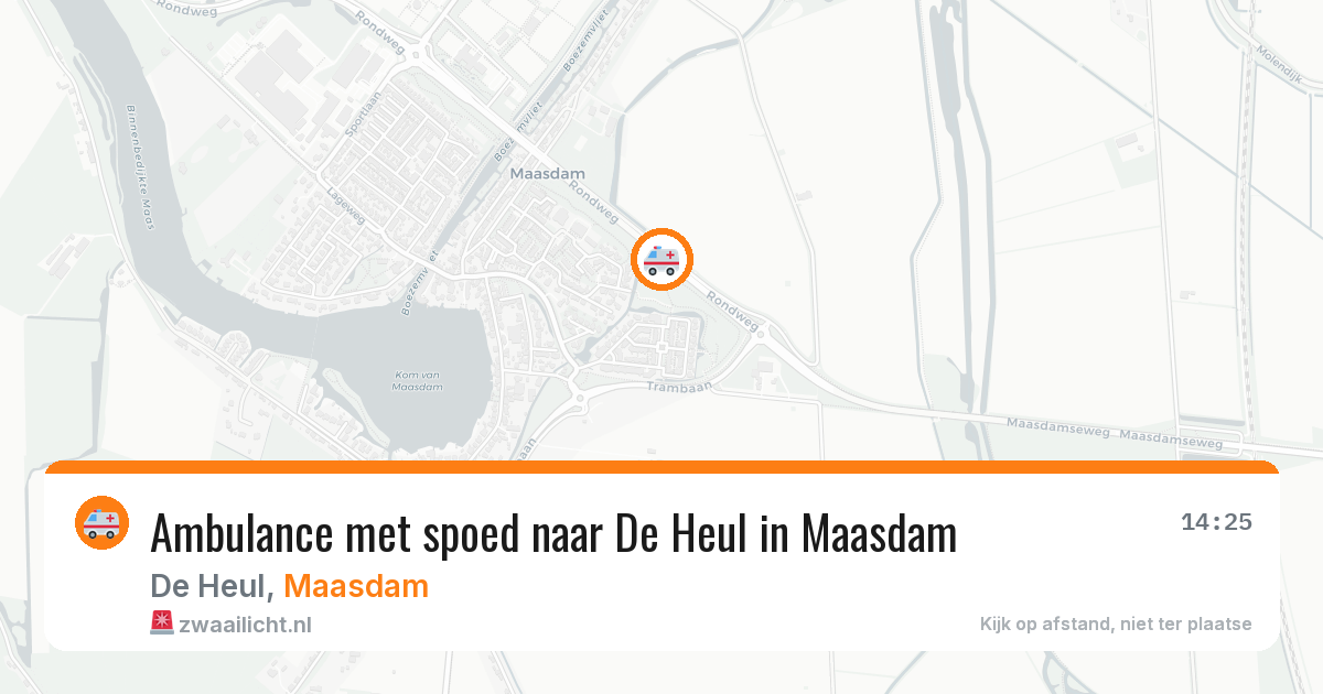 Ambulance met spoed naar De Heul in Maasdam — 2 mei 2026