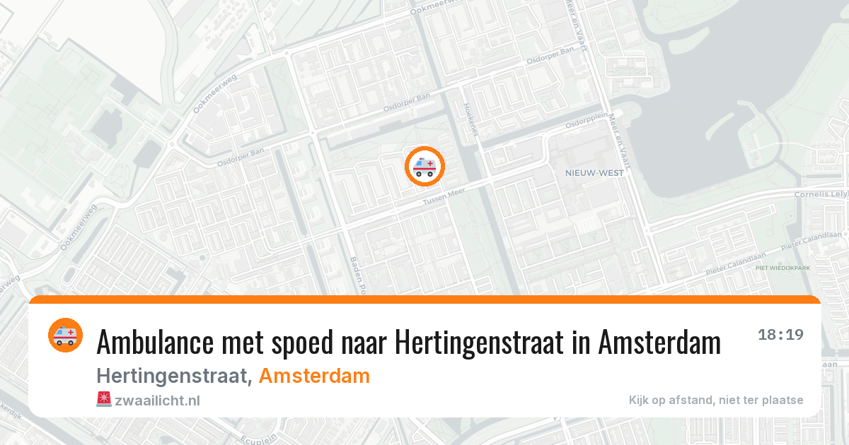 Ambulance met spoed naar Hertingenstraat in Amsterdam — 30 jun 2026