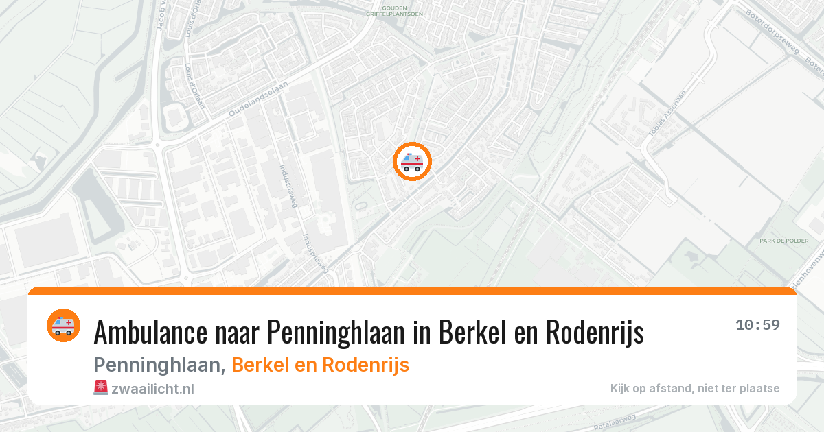 Ambulance naar Penninghlaan in Berkel en Rodenrijs — 27 apr 2026