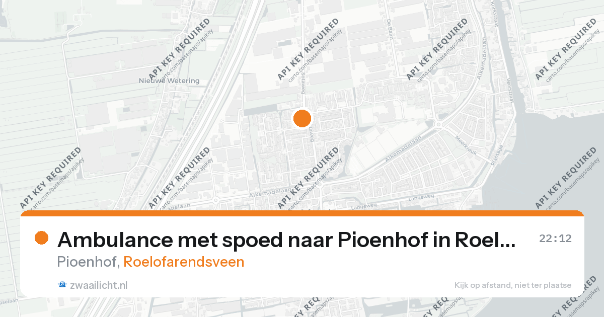 Ambulance met spoed naar Pioenhof in Roelofarendsveen — 21 aug 2026