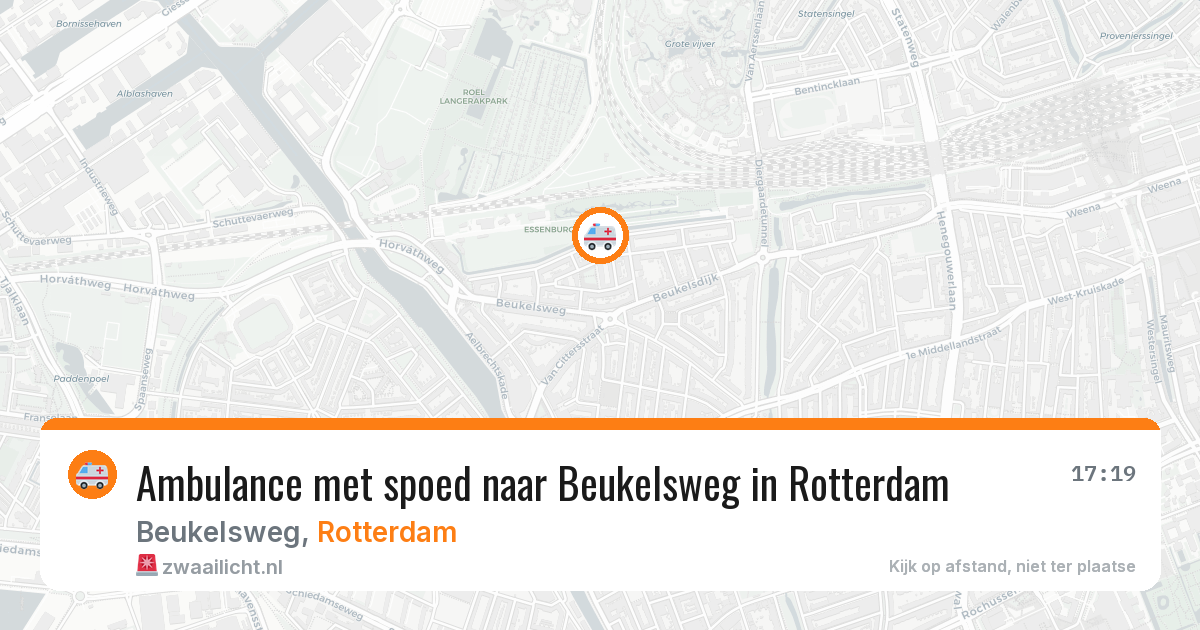 Ambulance met spoed naar Beukelsweg in Rotterdam — 20 jun 2026