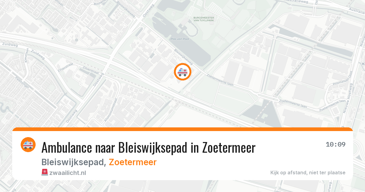 Ambulance naar Bleiswijksepad in Zoetermeer — 25 jul 2026
