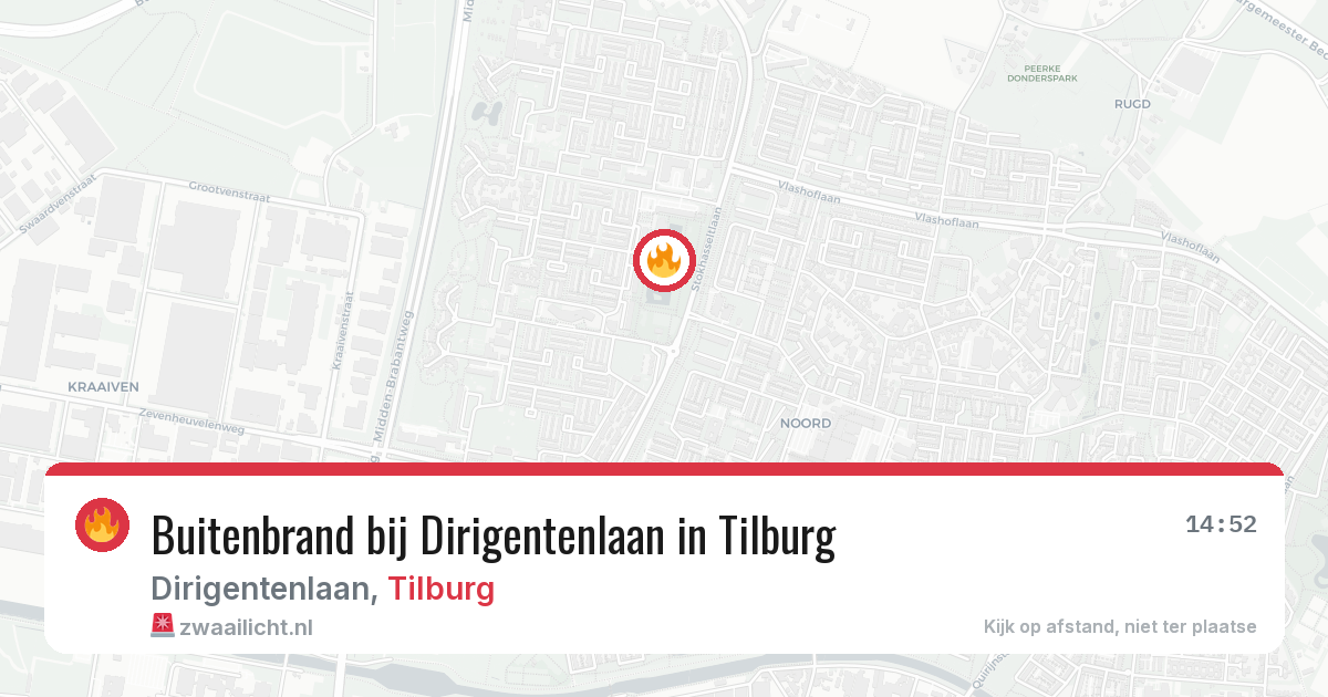 Buitenbrand bij Dirigentenlaan in Tilburg — 25 mei 2026