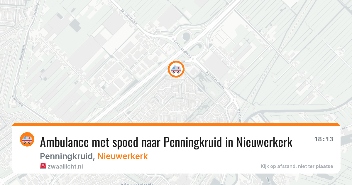 Ambulance met spoed naar Penningkruid in Nieuwerkerk — 7 jul 2026
