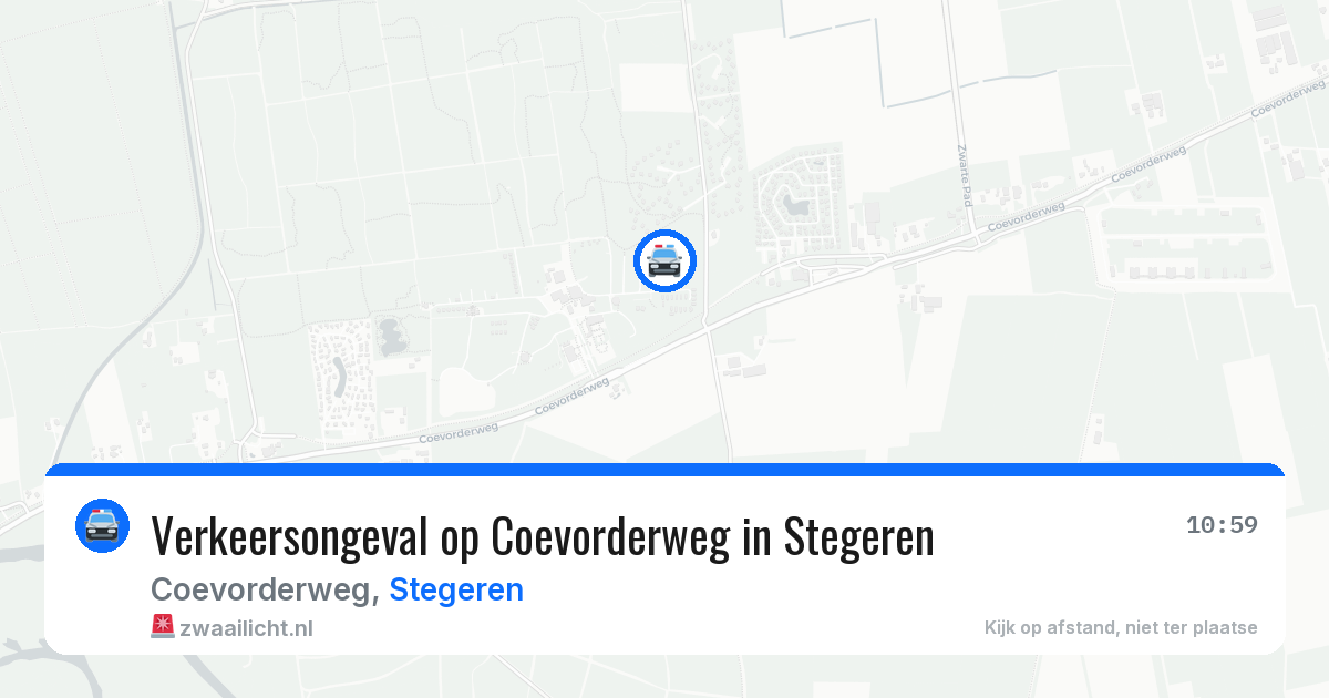 Verkeersongeval op Coevorderweg in Stegeren — 10 mei 2026