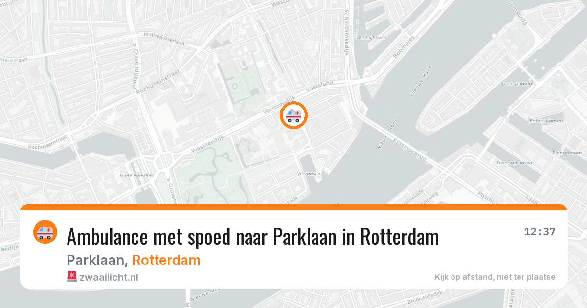Ambulance met spoed naar Parklaan in Rotterdam — 19 mrt 2026