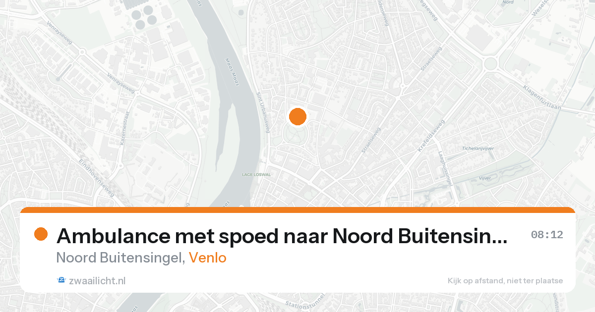Ambulance met spoed naar Noord Buitensingel in Venlo — 17 aug 2026
