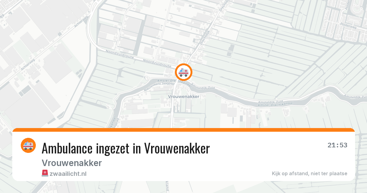 Ambulance ingezet in Vrouwenakker — 13 jun 2026