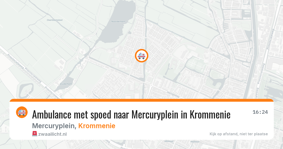 Ambulance met spoed naar Mercuryplein in Krommenie — 4 aug 2026