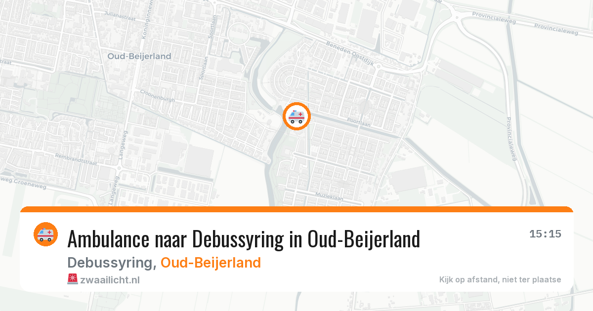 Ambulance naar Debussyring in Oud-Beijerland — 10 apr 2026