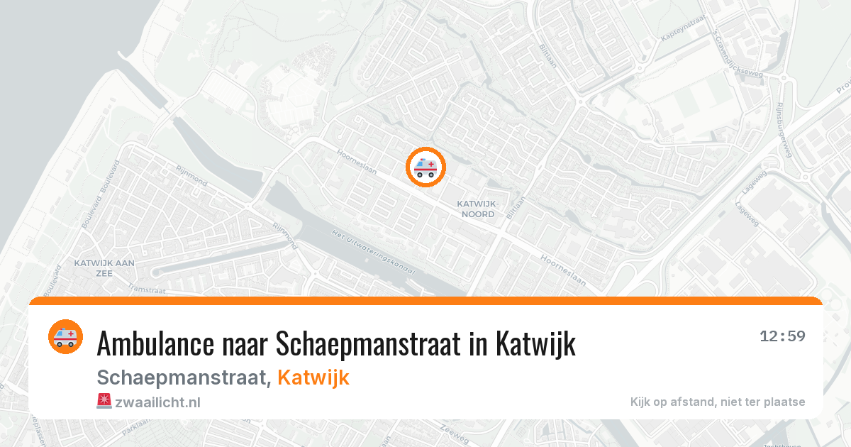 Ambulance naar Schaepmanstraat in Katwijk — 28 jun 2026