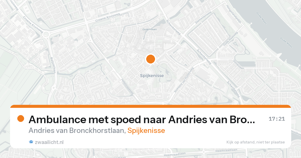 Ambulance met spoed naar Andries van Bronckhorstlaan in Spijkenisse — 24 aug 2026