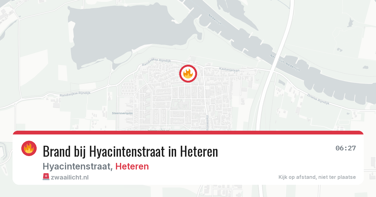 Brand bij Hyacintenstraat in Heteren — 27 apr 2026