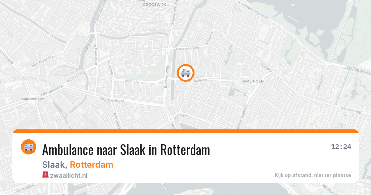 Ambulance naar Slaak in Rotterdam — 11 aug 2026
