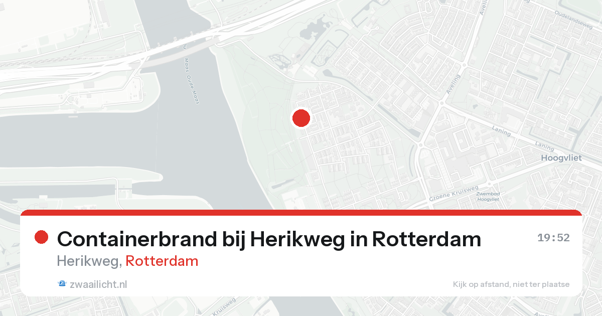 Containerbrand bij Herikweg in Rotterdam — 18 aug 2026