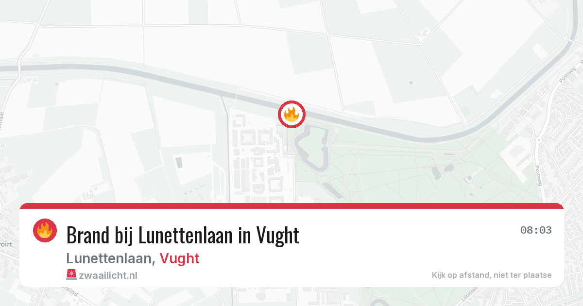 Brand bij Lunettenlaan in Vught — 8 aug 2026