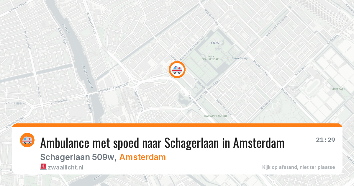 Ambulance met spoed naar Schagerlaan in Amsterdam — 14 jun 2026