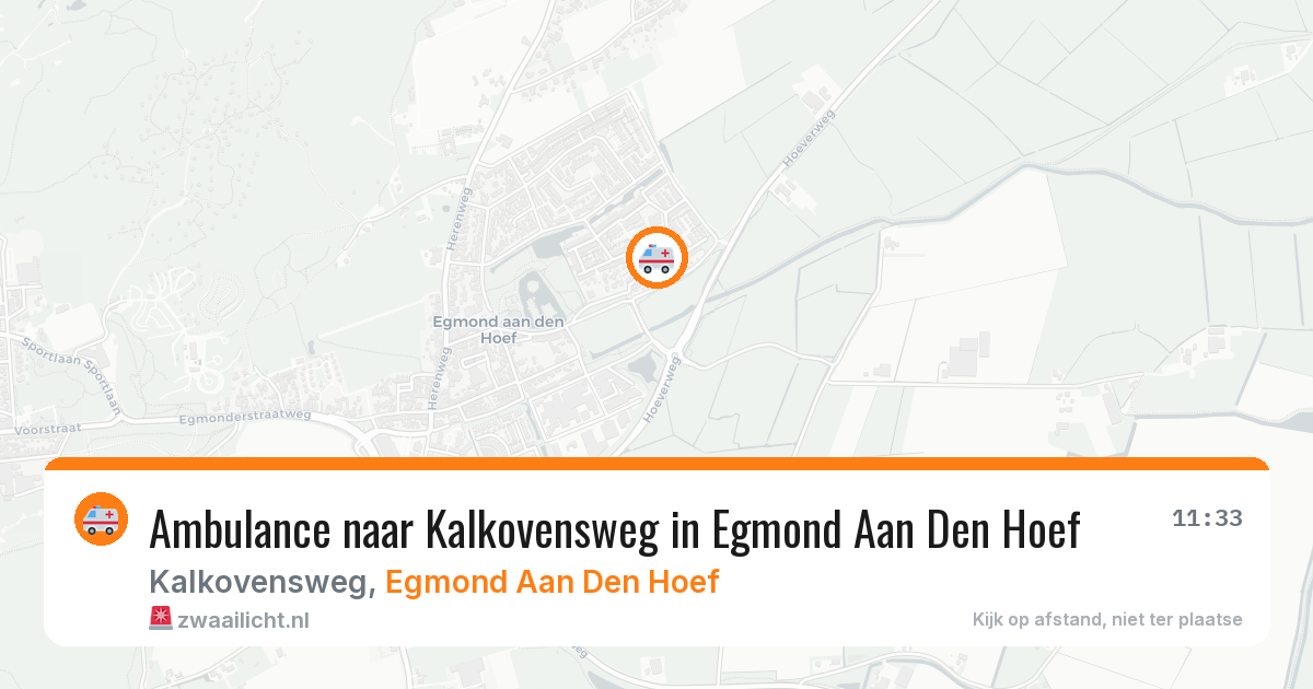 Ambulance naar Kalkovensweg in Egmond Aan Den Hoef — 22 jun 2026