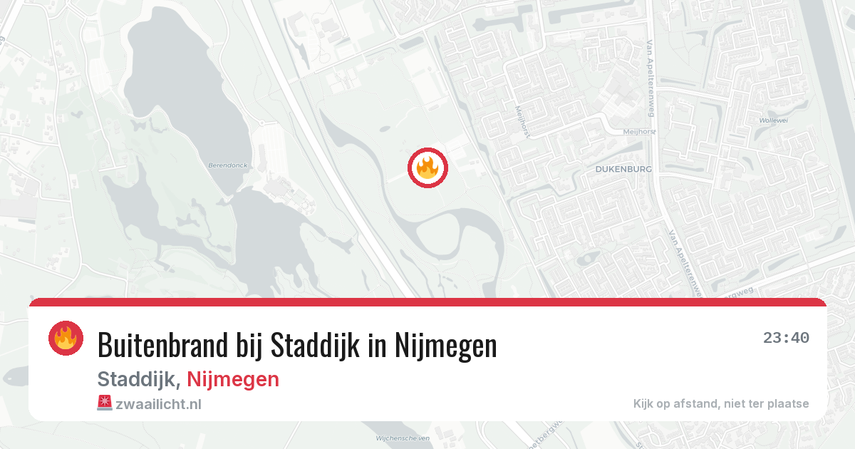 Buitenbrand bij Staddijk in Nijmegen — 26 apr 2026