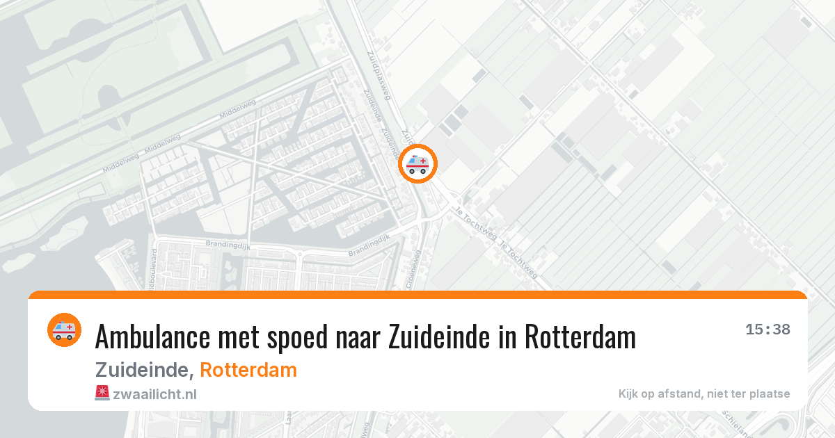 Ambulance met spoed naar Zuideinde in Rotterdam — 18 jun 2026