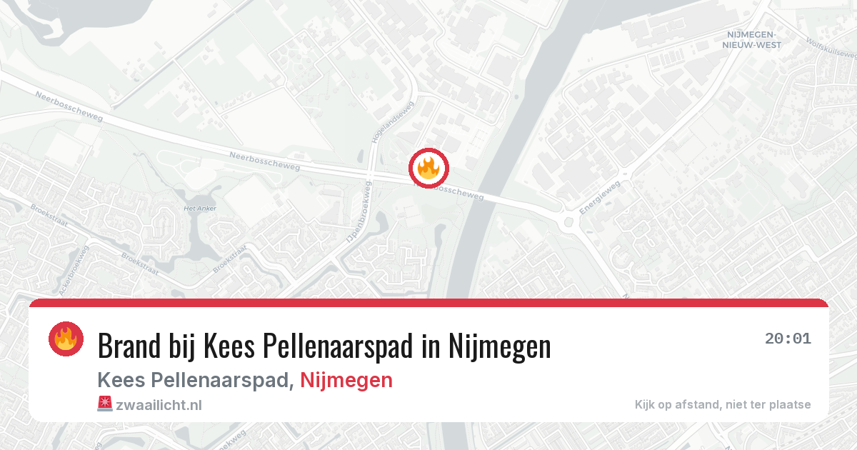 Brand bij Kees Pellenaarspad in Nijmegen — 7 jul 2026
