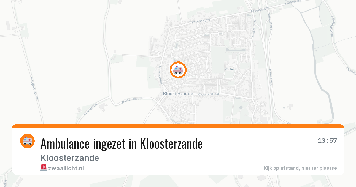Ambulance ingezet in Kloosterzande — 29 mei 2026