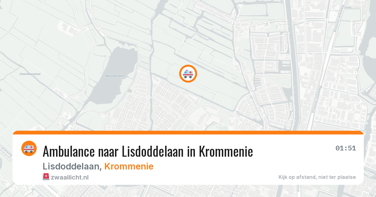 Ambulance naar Lisdoddelaan in Krommenie — 10 aug 2026