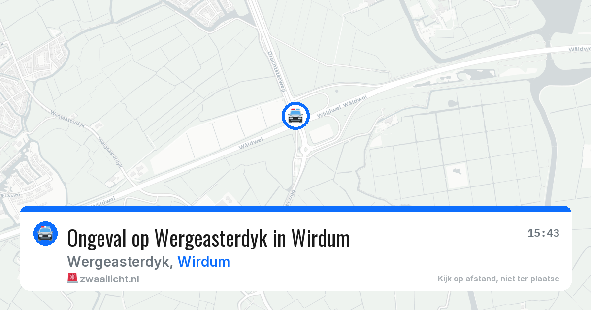 Ongeval op Wergeasterdyk in Wirdum — 15 apr 2026