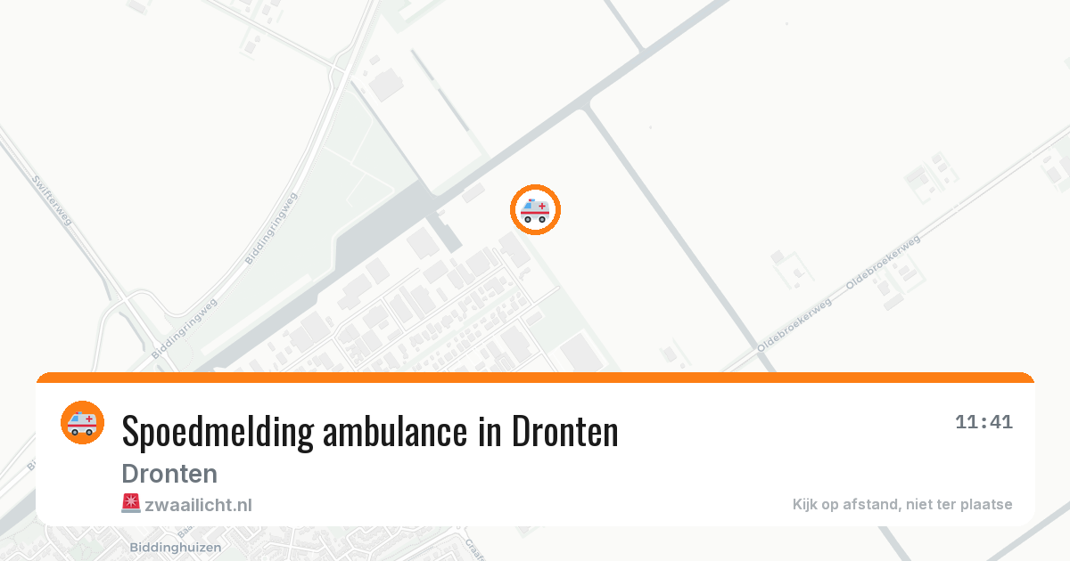 Spoedmelding ambulance in Dronten — 10 apr 2026