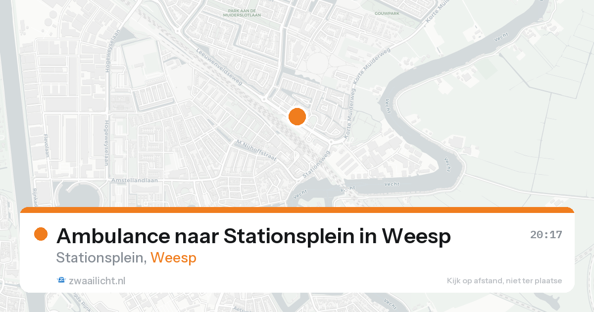 Ambulance naar Stationsplein in Weesp — 25 aug 2026