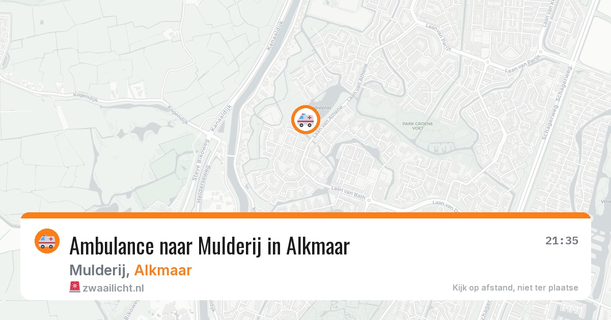 Ambulance naar Mulderij in Alkmaar — 5 aug 2026