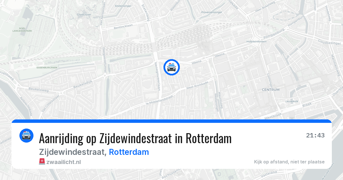 Aanrijding op Zijdewindestraat in Rotterdam — 27 jun 2026