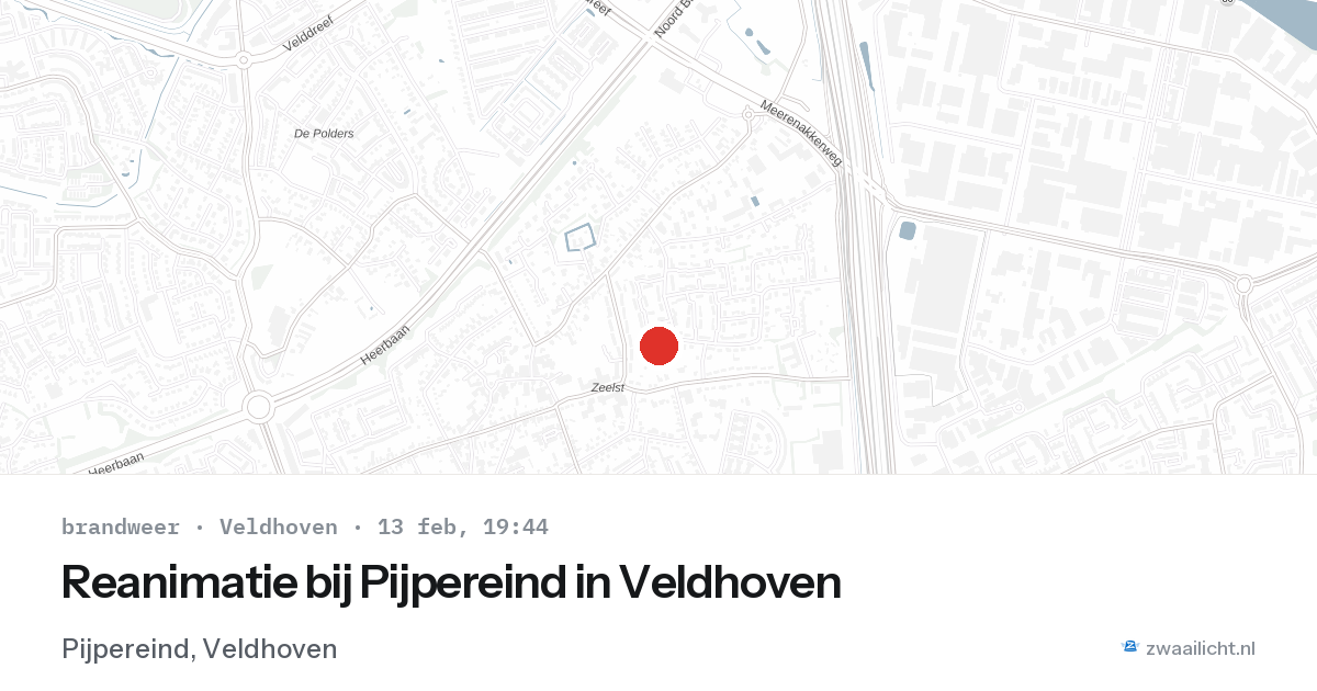 Reanimatie bij Pijpereind in Veldhoven — 13 feb 2026