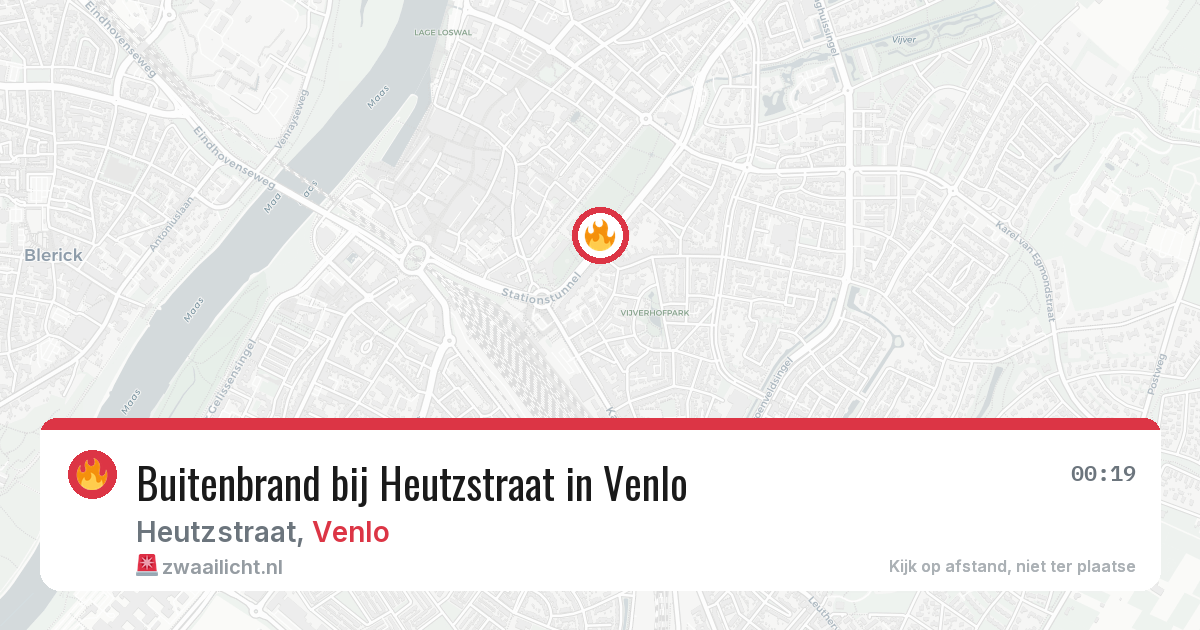 Buitenbrand bij Heutzstraat in Venlo — 10 apr 2026