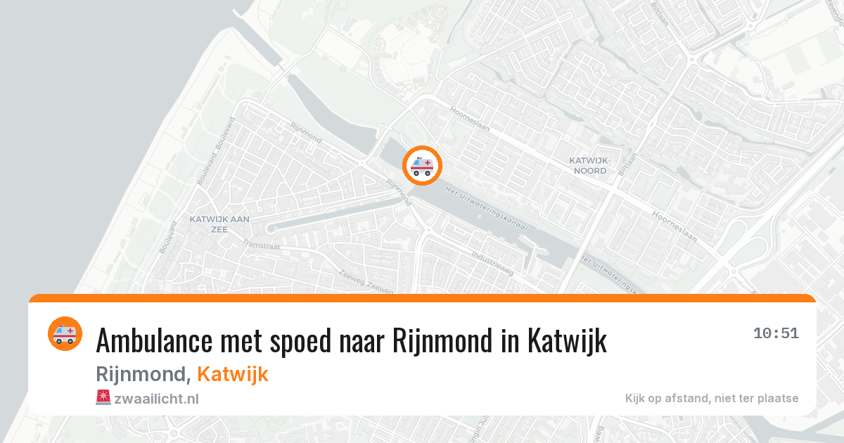 Ambulance met spoed naar Rijnmond in Katwijk — 10 jun 2026