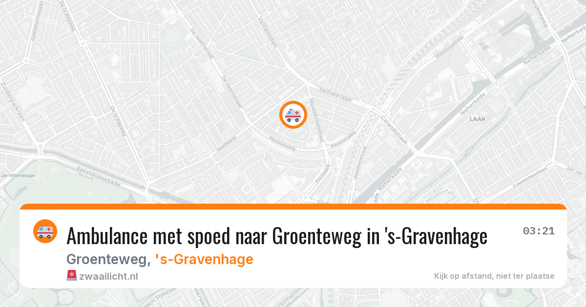 Ambulance met spoed naar Groenteweg in 's-Gravenhage — 23 feb 2026