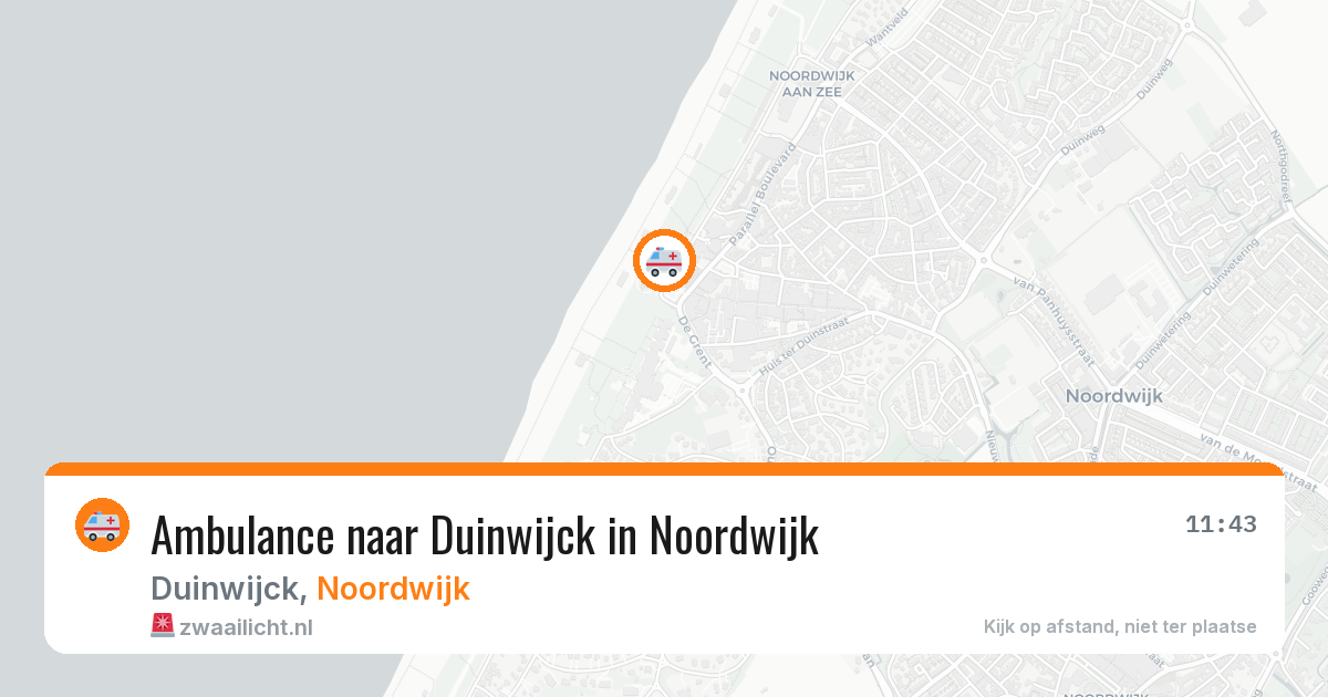 Ambulance naar Duinwijck in Noordwijk — 4 jul 2026