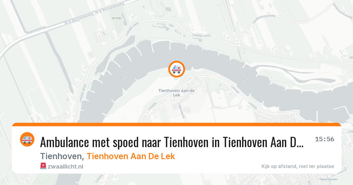 Ambulance met spoed naar Tienhoven in Tienhoven Aan De Lek — 5 apr 2026