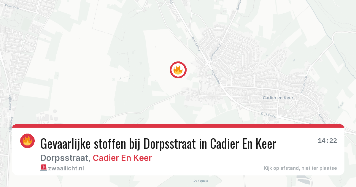 Gevaarlijke stoffen bij Dorpsstraat in Cadier En Keer — 4 feb 2026