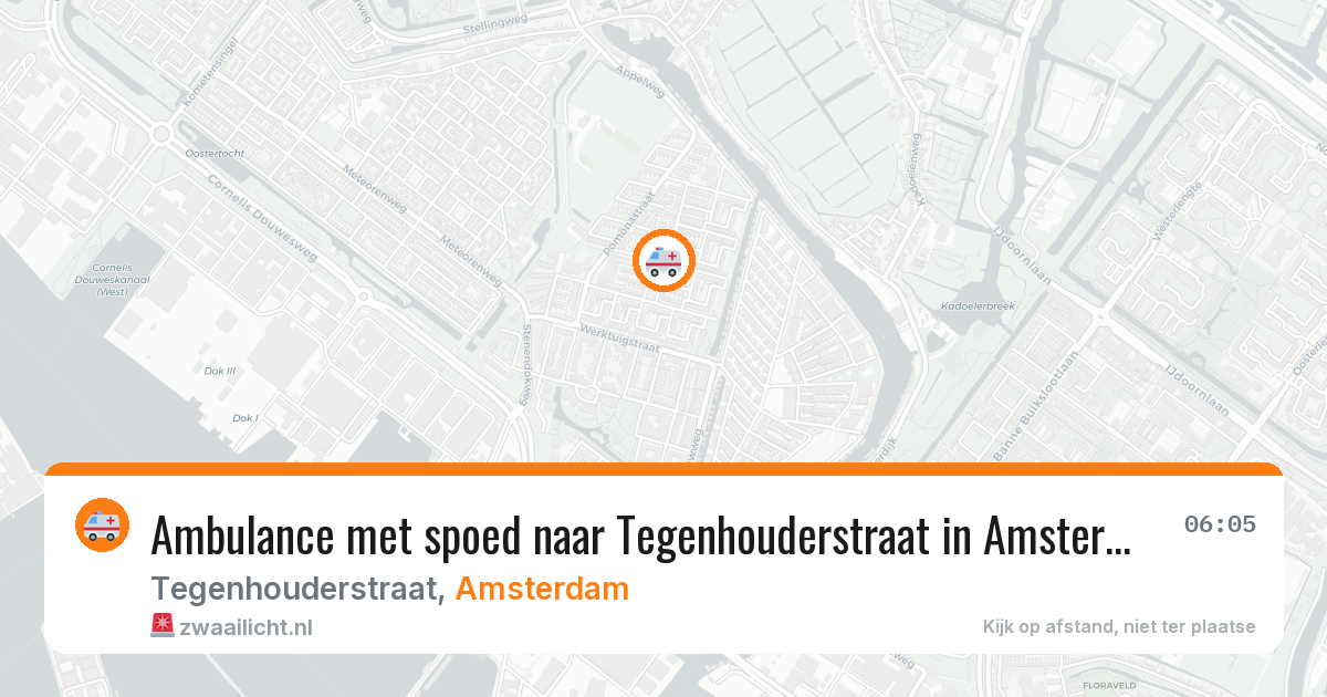 Ambulance met spoed naar Tegenhouderstraat in Amsterdam — 28 jul 2026