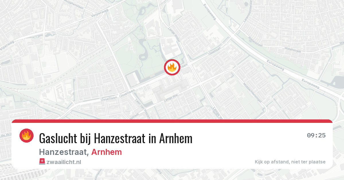 Gaslucht bij Hanzestraat in Arnhem — 26 mei 2026