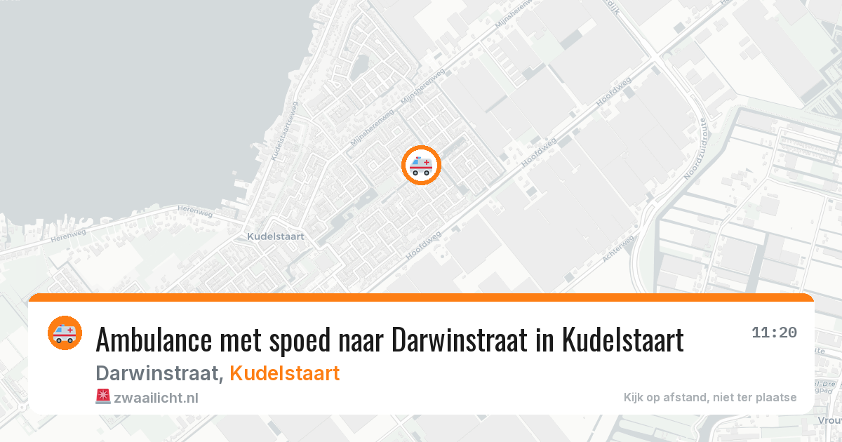 Ambulance met spoed naar Darwinstraat in Kudelstaart — 23 jun 2026