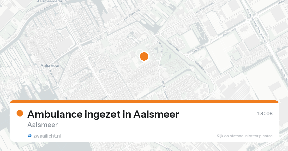 Ambulance ingezet in Aalsmeer — 25 mei 2026