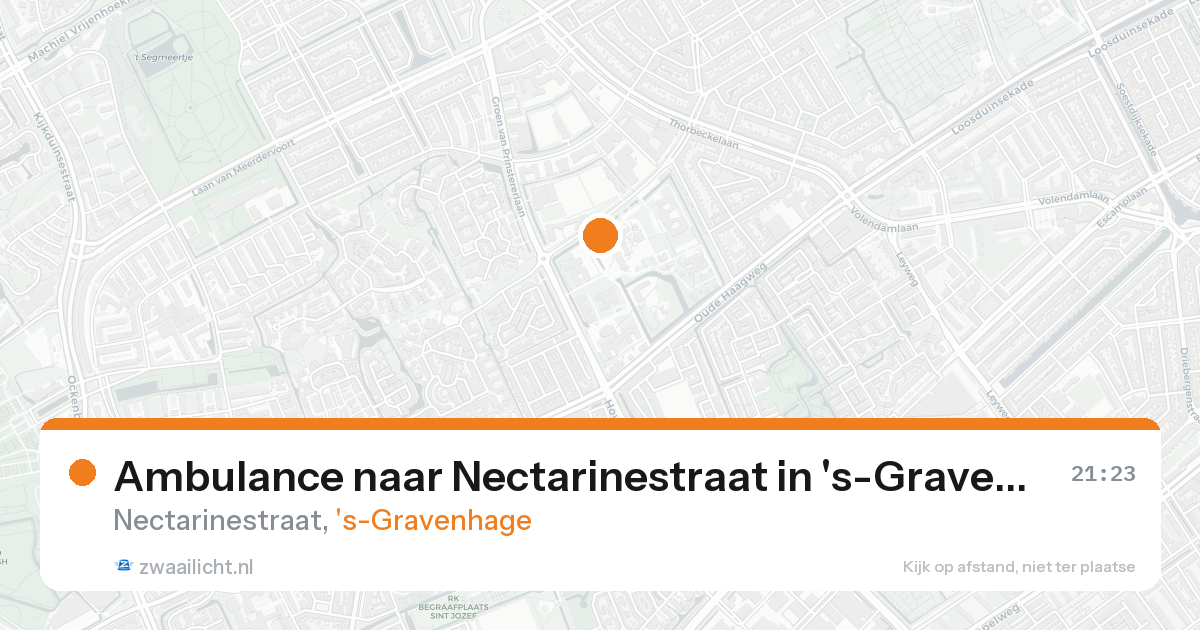 Ambulance naar Nectarinestraat in 's-Gravenhage — 18 aug 2026