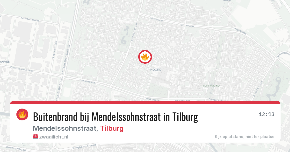 Buitenbrand bij Mendelssohnstraat in Tilburg — 23 jun 2026